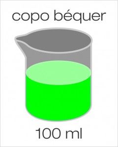 Copo béquer graduado de 100ml