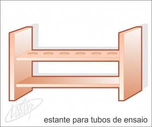 vidrarias de laboratório - estante para tubo de ensaio